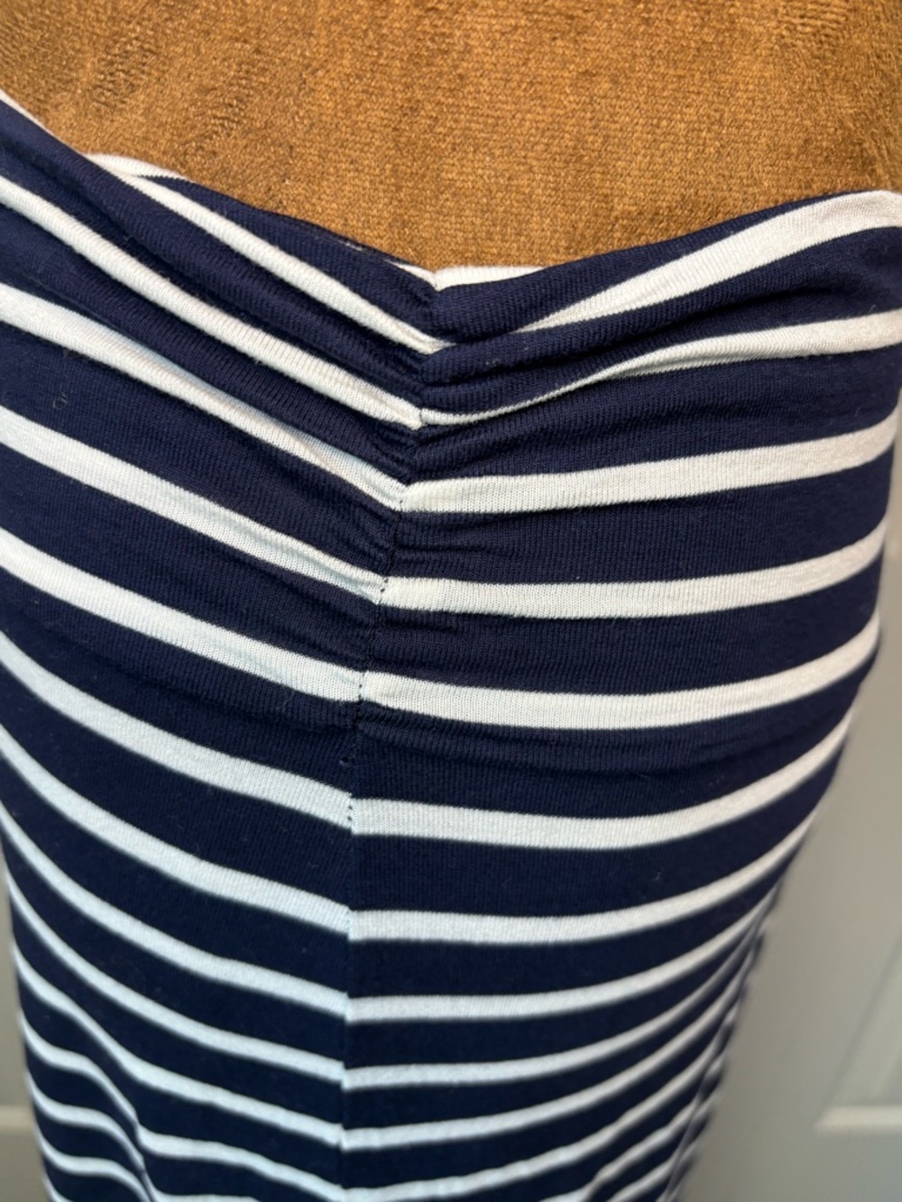 Boden Navy and White Striped Maxi Skirt, Size 6R - Picture 7 of 13